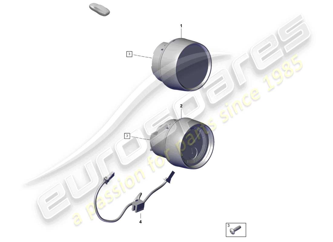 porsche 2020 (992-1 turbo / s) digital clock additional instruments part diagram