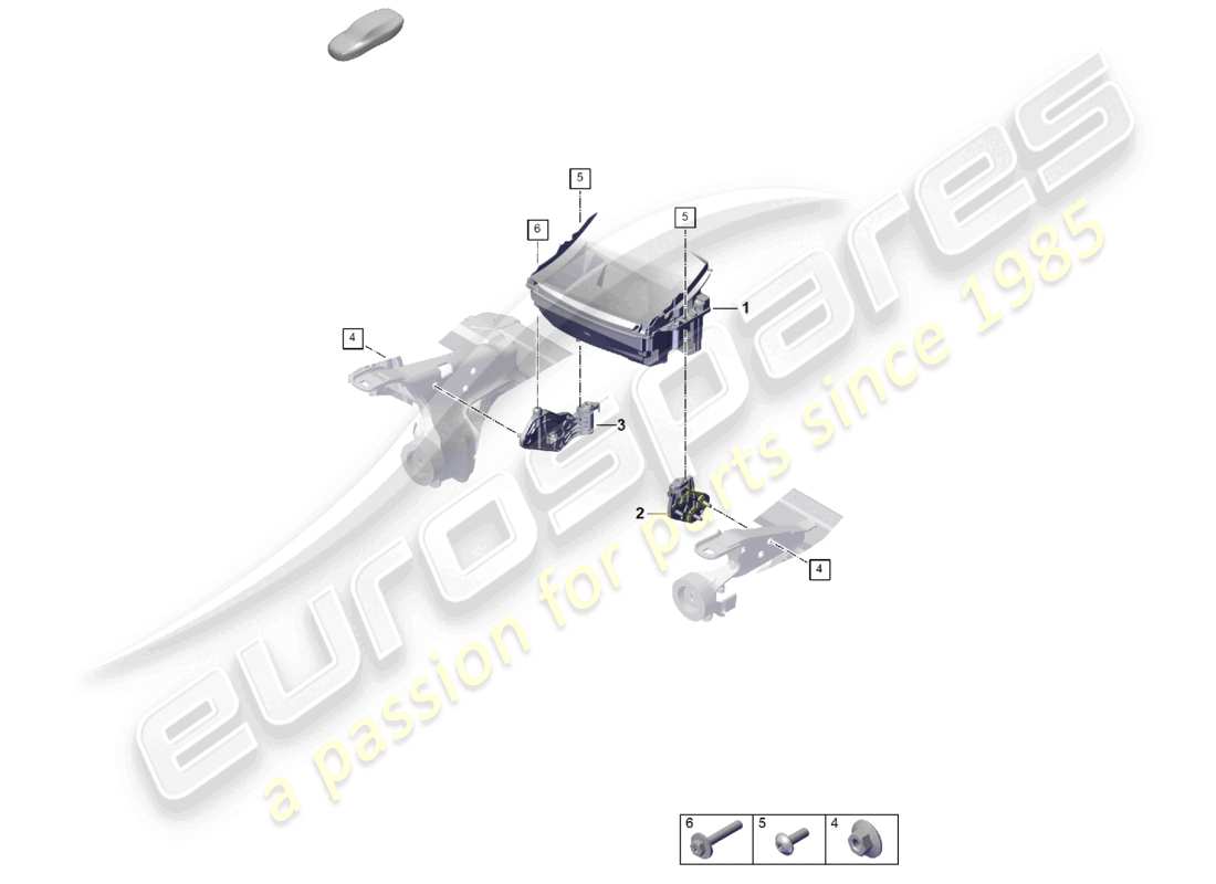 porsche 2024 (cayenne e3 pa) head-up display part diagram