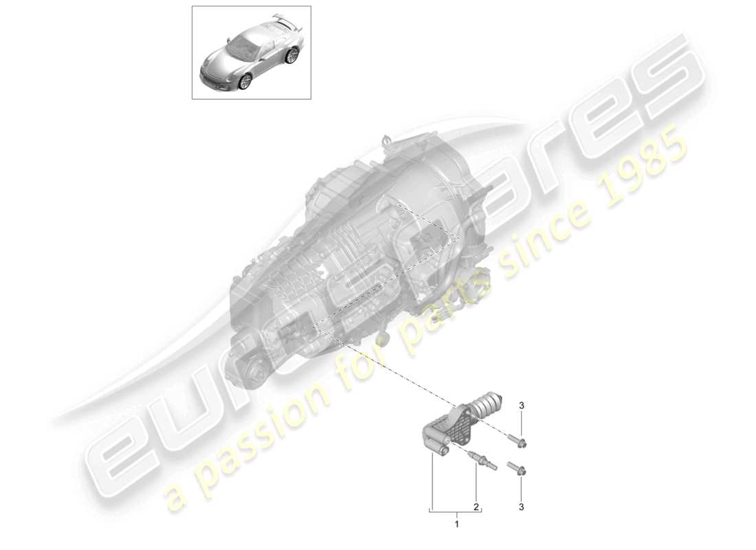 porsche 2021 (991-2 r/gt3/rs) clutch slave cylinder part diagram
