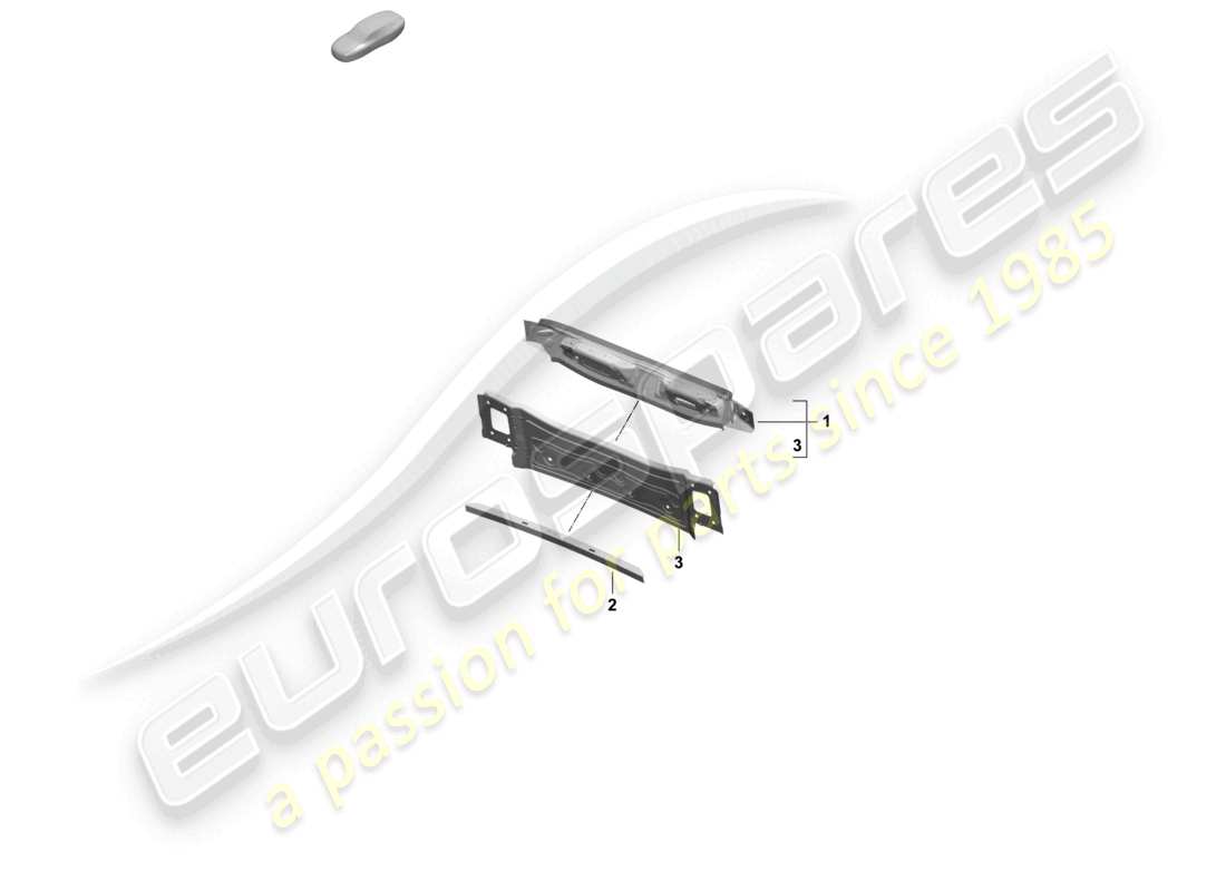 porsche 2025 (taycan 9j1-2) rear end rear cross panel parts diagram