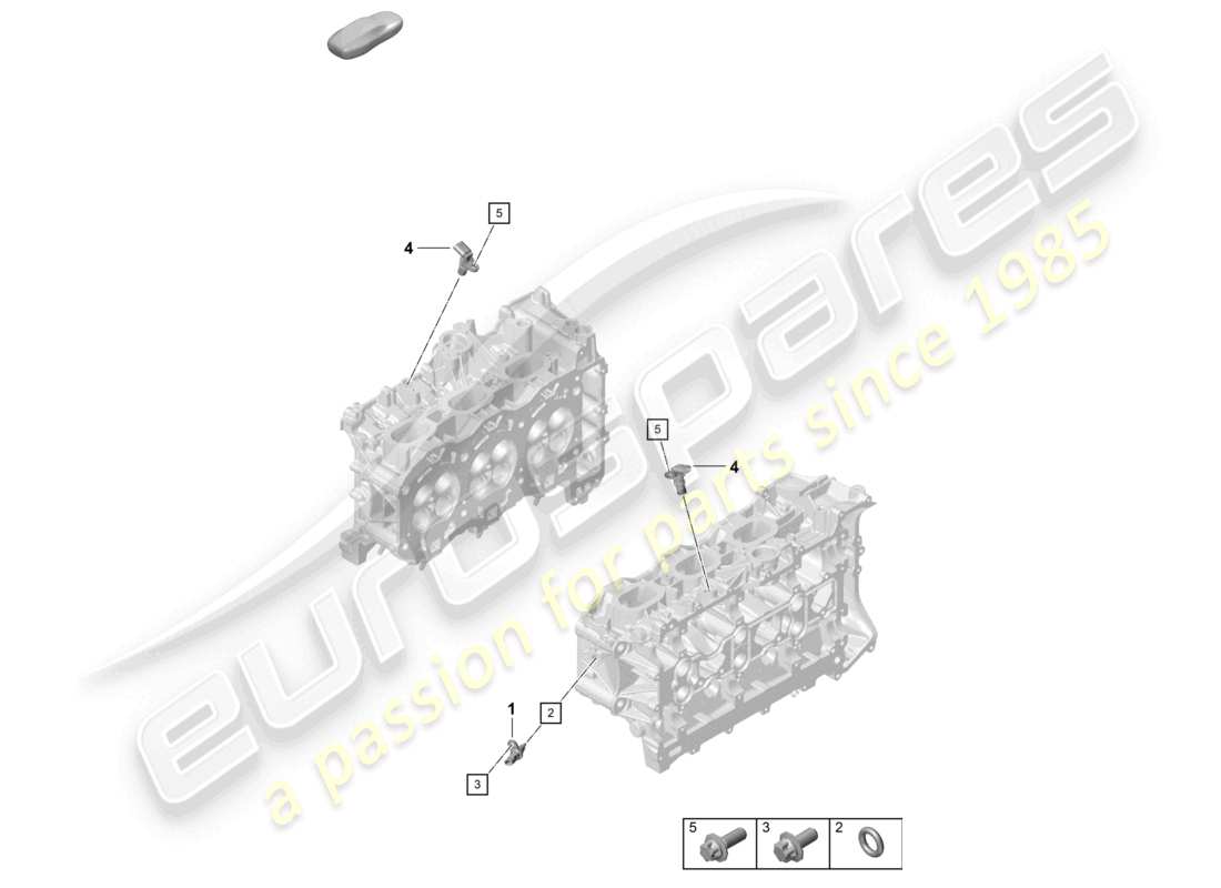 porsche 2026 (718 boxster) cylinder head individual parts sealing plug sensors part diagram