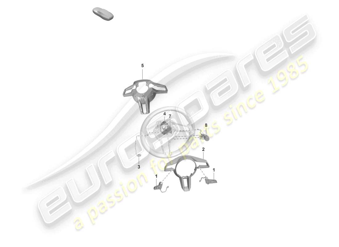 porsche 2022 (taycan 9j1-1) accessories steering wheel part diagram
