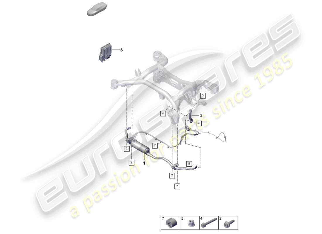 porsche 2024 (cayenne e3 pa) anti-roll bar rear axle parts diagram