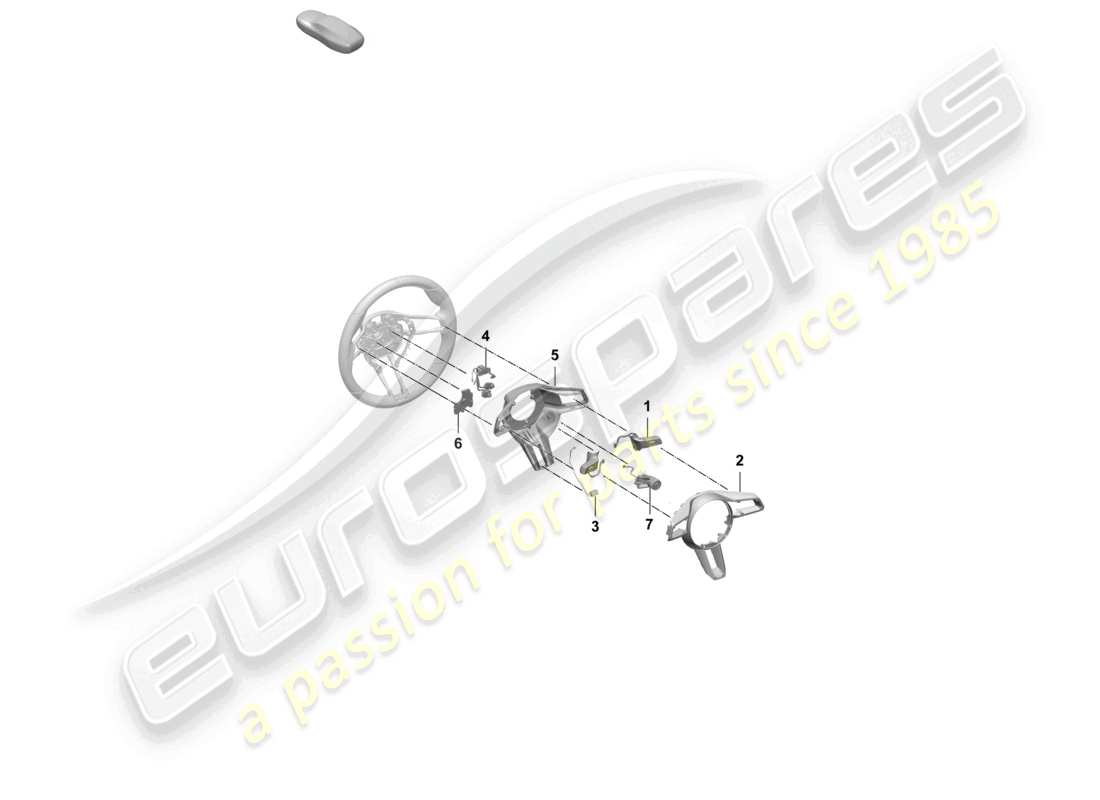 porsche 2025 (taycan 9j1-2) accessories steering wheel part diagram