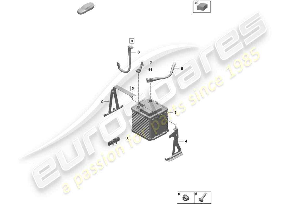 porsche 2025 (taycan 9j1-2) lithium battery part diagram