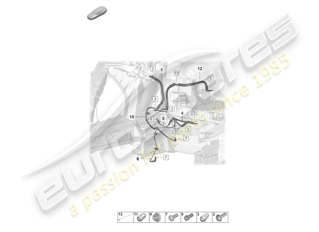 porsche 2025 (taycan 9j1-2) earth line parts diagram