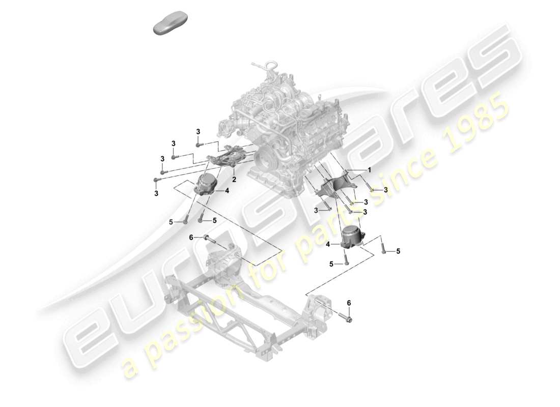 porsche 2024 (panamera 976) engine lifting tackle console for engine mounting engine mounting part diagram