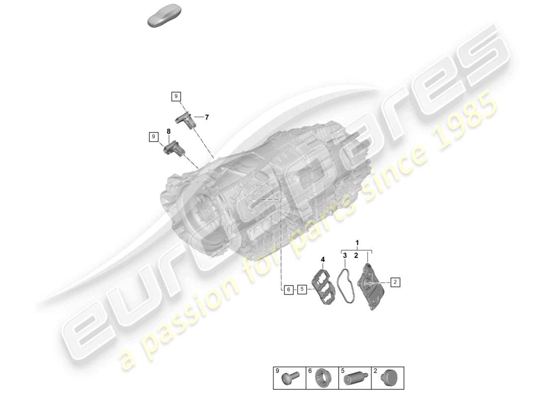 porsche 2026 (panamera 976) 8-speed dual clutch gearbox - pdk - for vehicles with hybrid drive accessories part diagram