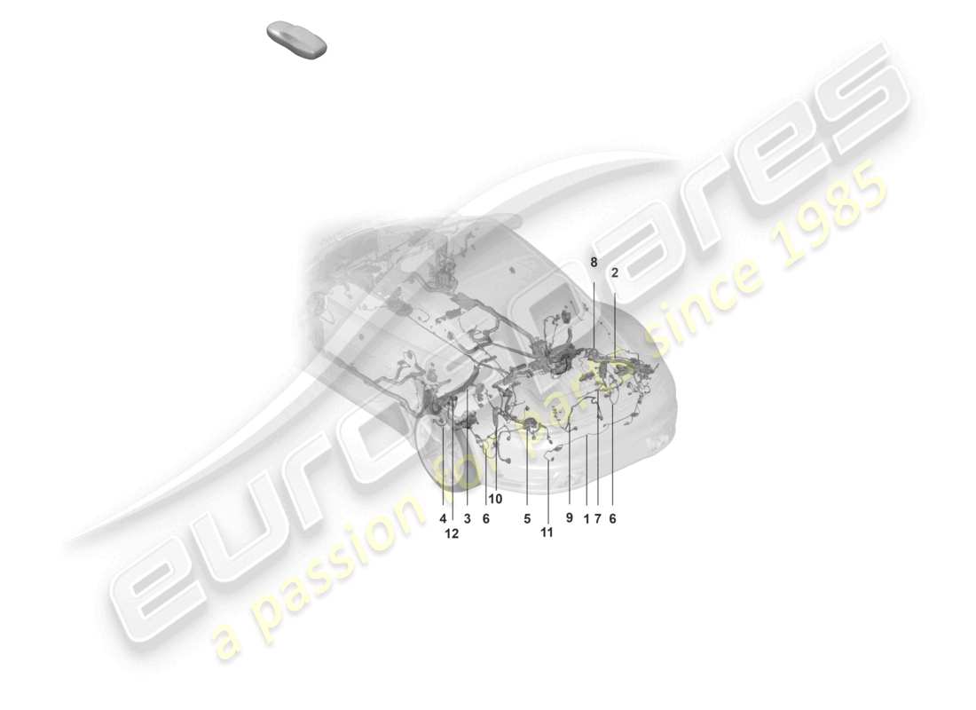 porsche 2024 (992-1) wire set rear end anti-locking brake syst. -abs- brake pad wear display rear axle part diagram