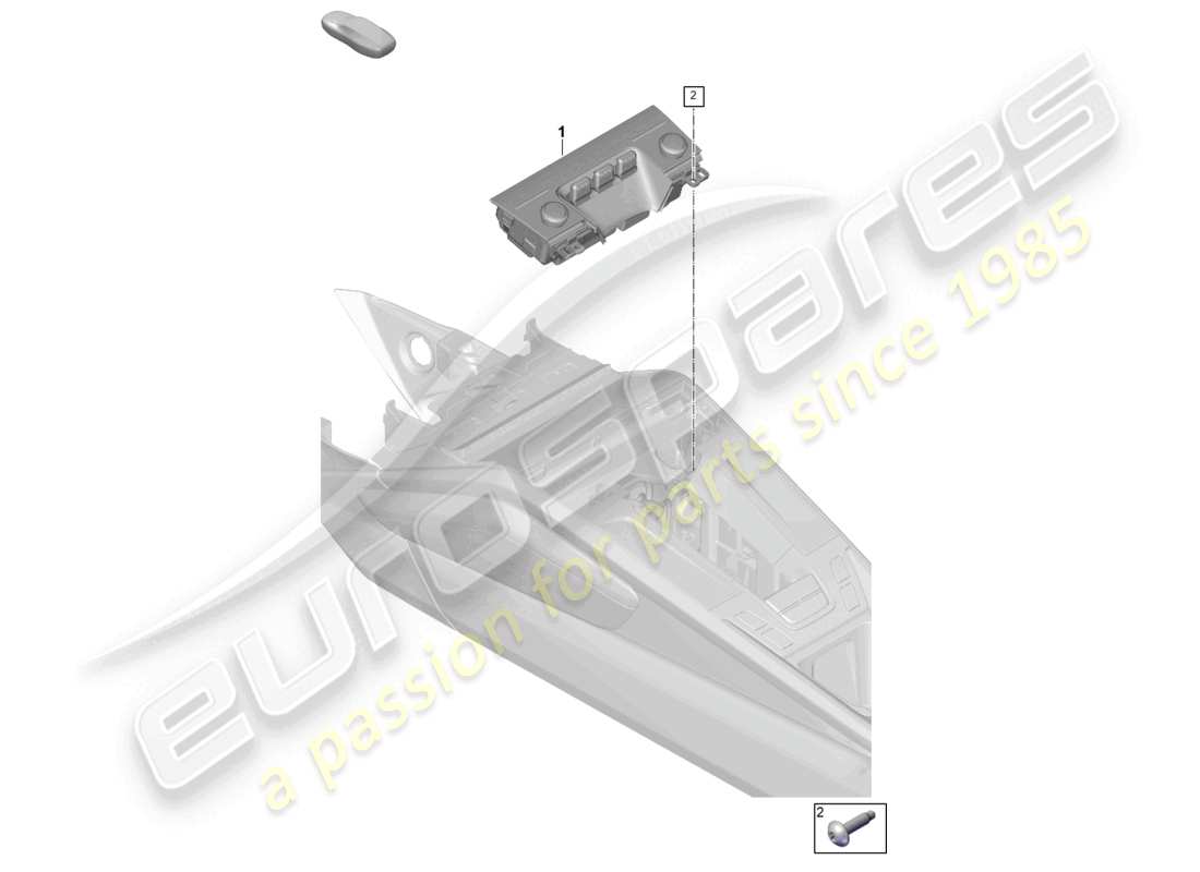 porsche 2026 (992-2) display and control unit centre console part diagram