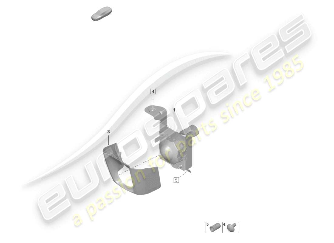 porsche 2021 (992-1) driver assistance system radar sensor cruise-control system for vehicles with lane change assist part diagram