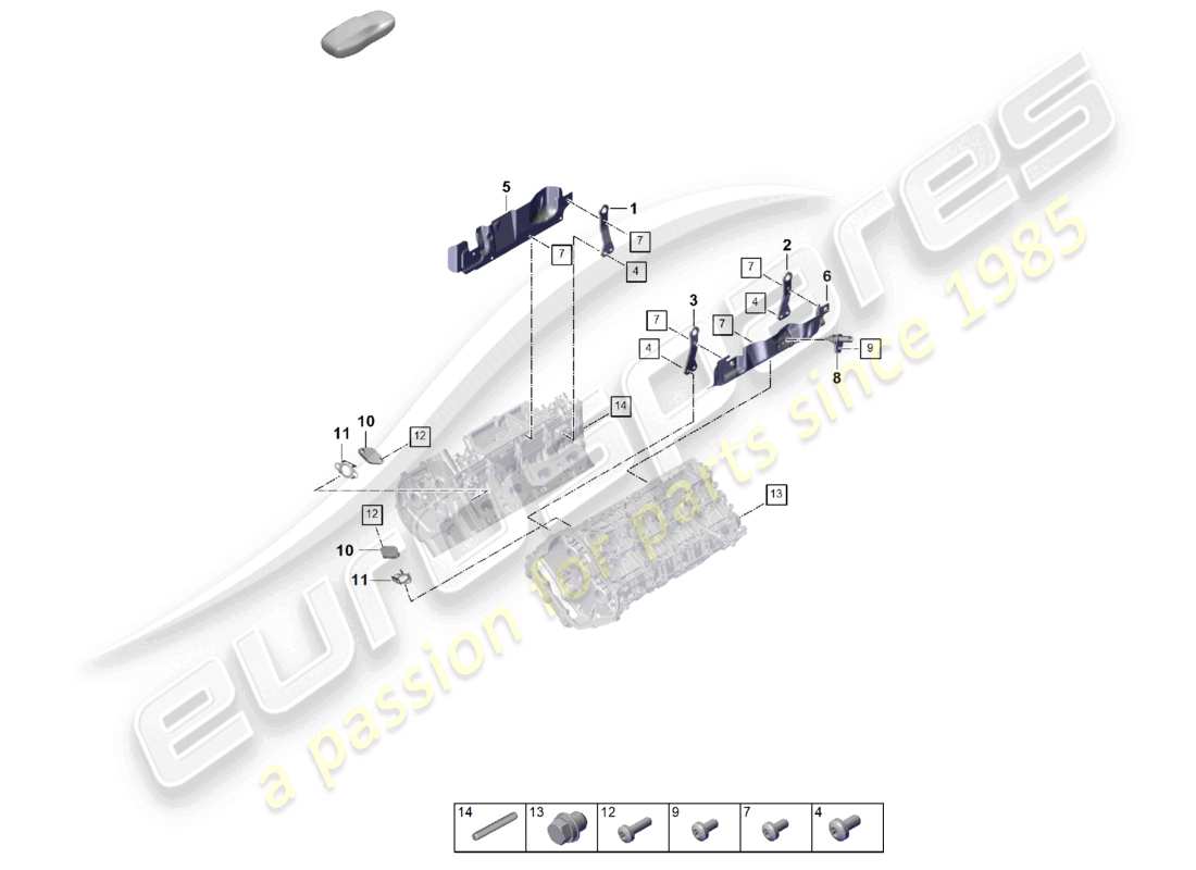 porsche 2024 (cayenne e3 pa) cylinder head accessories part diagram