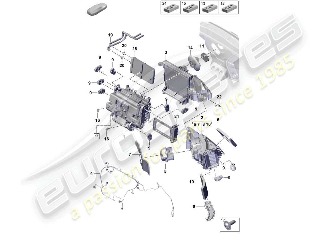 porsche 2023 (cayenne e3 pa) air cond. system/ heating part diagram
