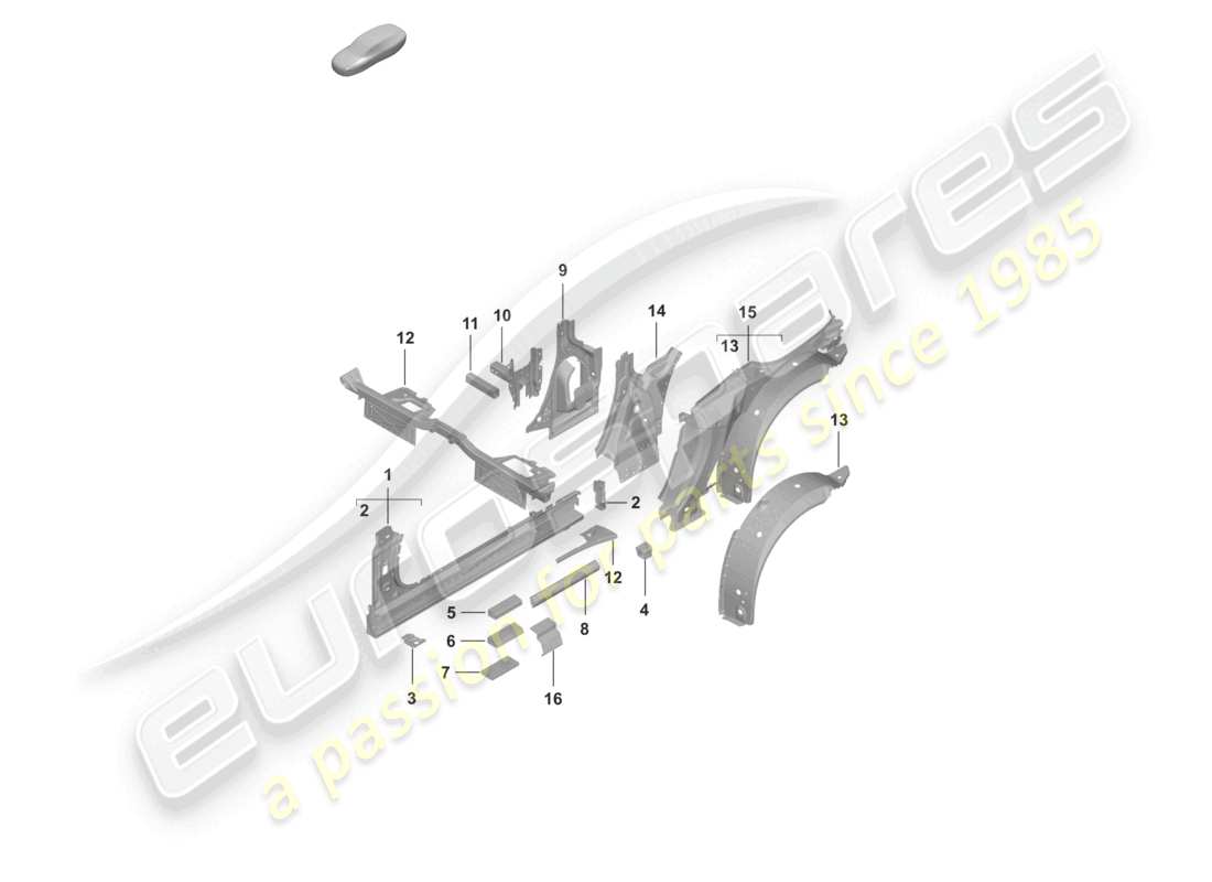 porsche 2021 (992-1) sill inner side part cabriolet part diagram