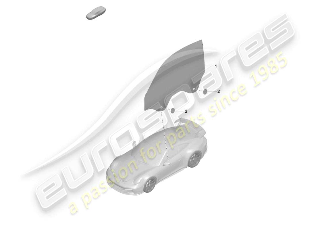 porsche 2024 (992-2 gt3/rs/st) door window part diagram