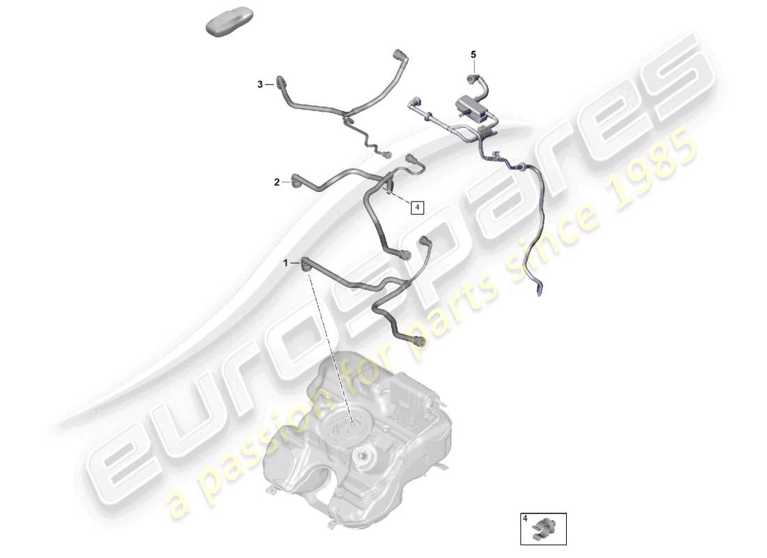 porsche 2024 (992-2) breather line tank ventilation part diagram
