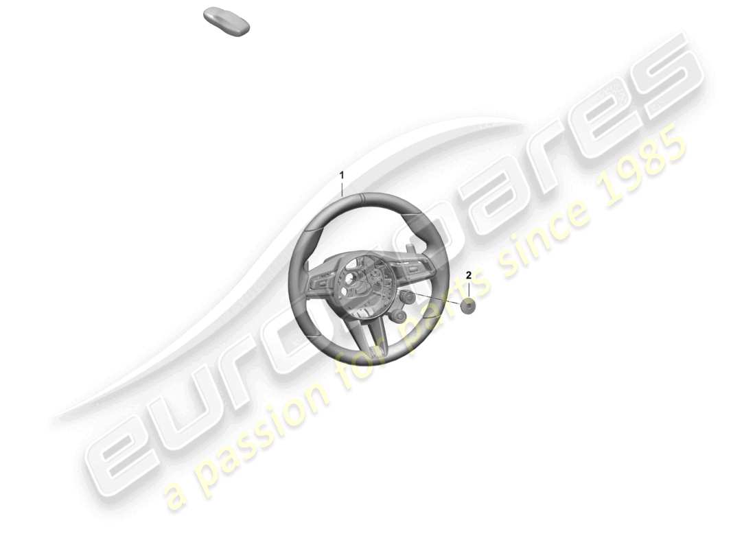 porsche 2025 (taycan 9j1-2) multi. sports steering wheel (race-tex) (carbon version) part diagram