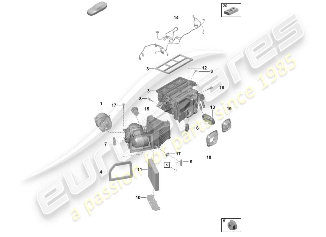 a part diagram from the porsche cayman parts catalogue