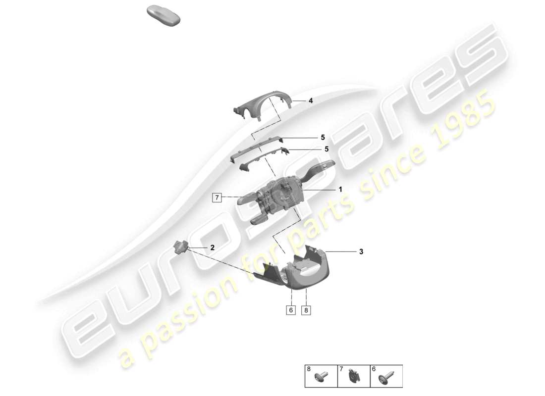 porsche 2026 (macan-e) steering column switch part diagram