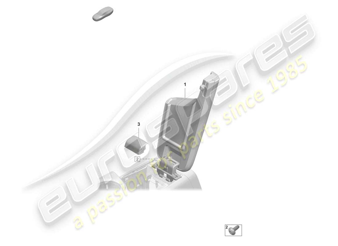 porsche 2023 (taycan 9j1-1) armrest part diagram