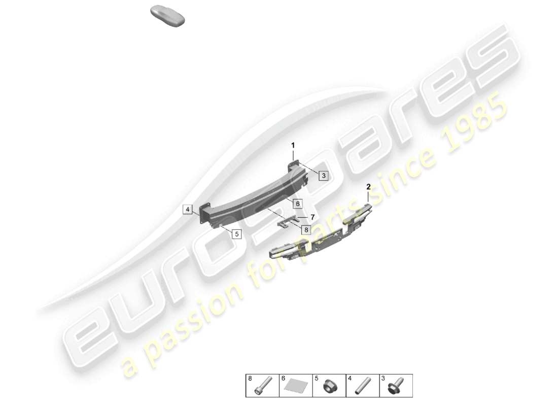 porsche 2026 (taycan 9j1-2) bumper carrier rear part diagram
