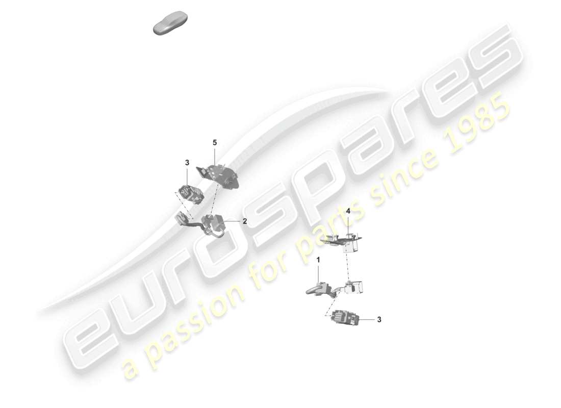 porsche 2023 (taycan 9j1-1) electrics back seat part diagram
