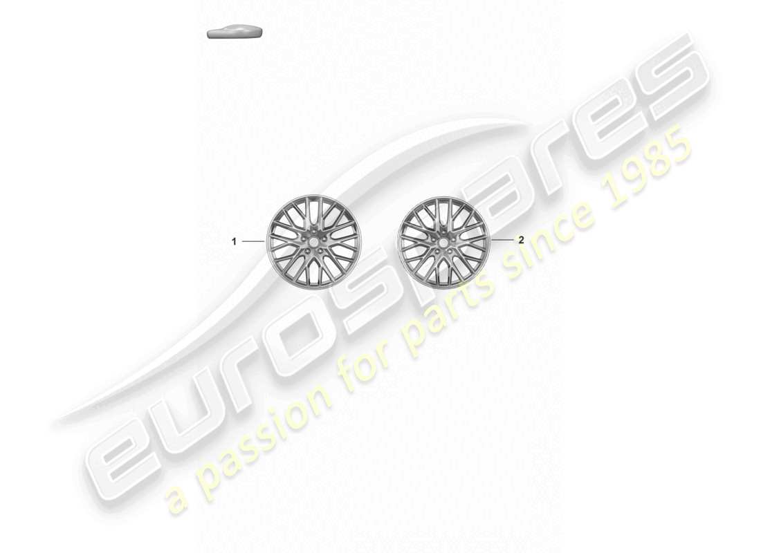 porsche 2023 (panamera 971-2) alloy wheel 21 for winter tires *no 'fi' function possible depending on the various wheel desig. on offer, the whls. can be found in the replacement part catalogue for the corresponding vehicle (range ex works) or in the equipment catal. (accessories) part diagram