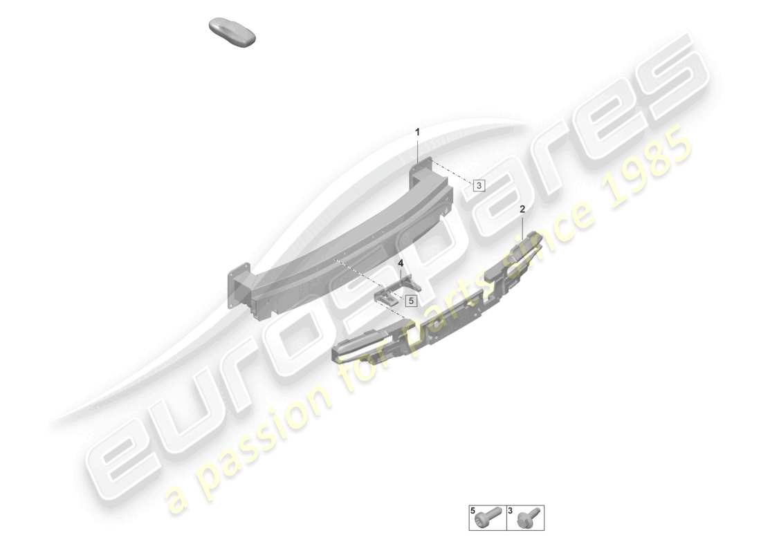 porsche 2023 (taycan 9j1-1) bumper carrier rear part diagram