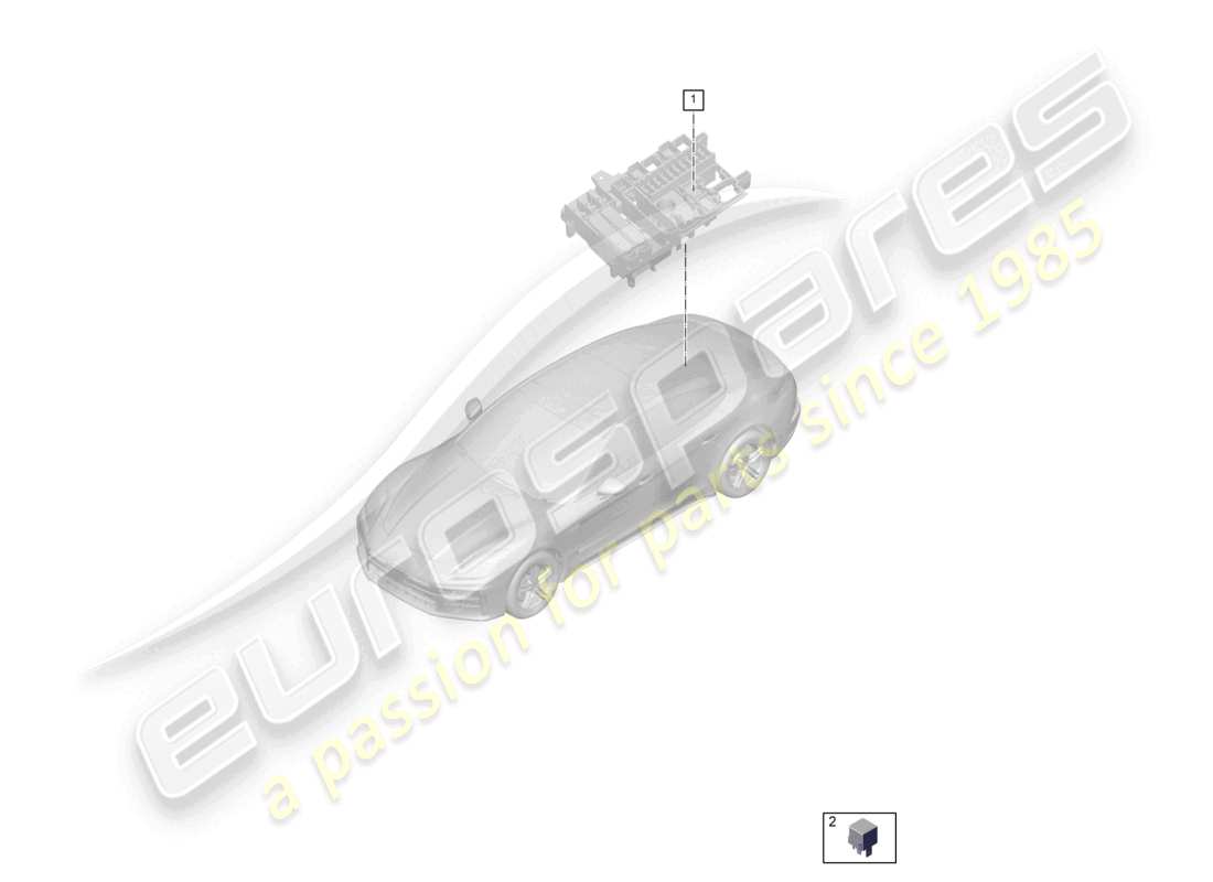 porsche 2026 (panamera 976) relay box rear part diagram