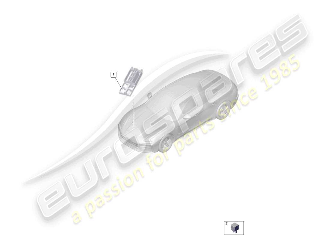porsche 2025 (panamera 976) relay box engine bay right part diagram