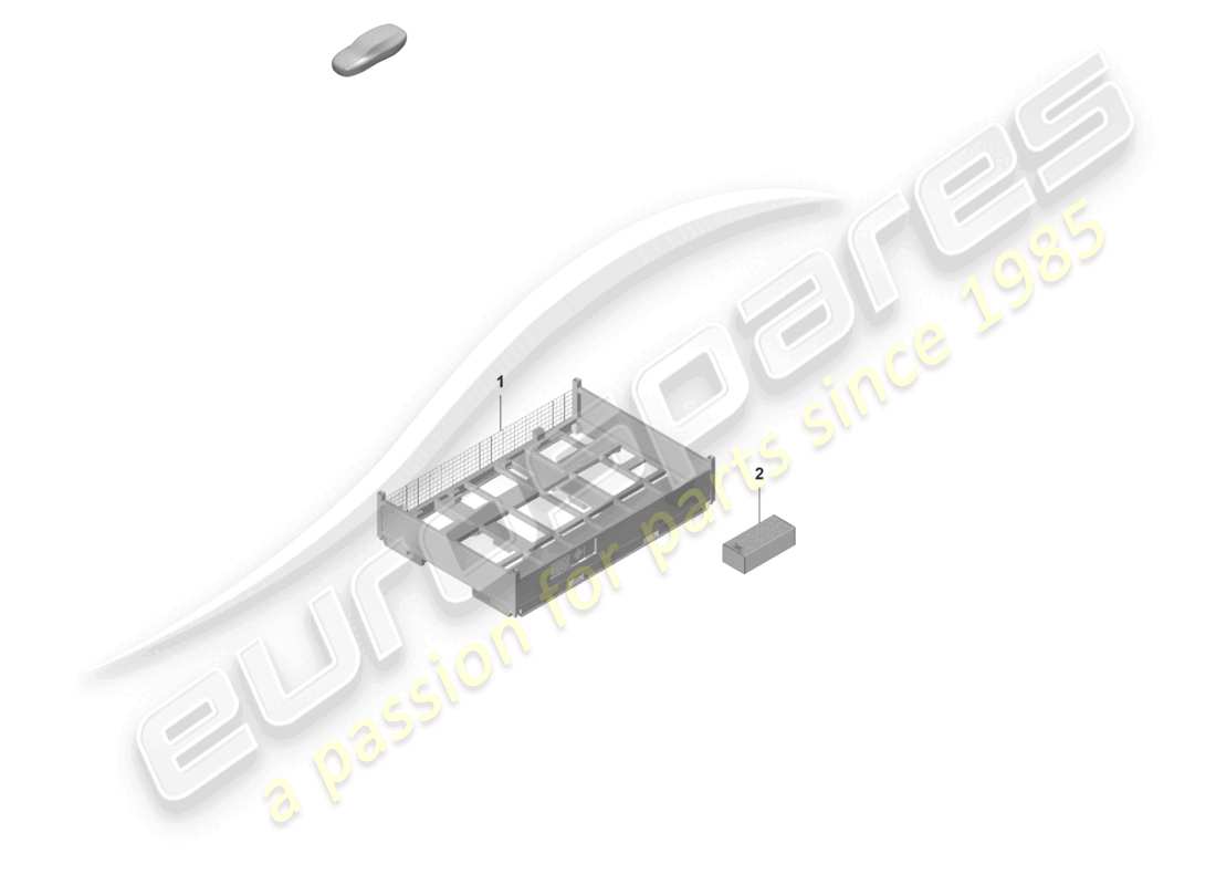 porsche 2023 (taycan 9j1-1) transport container high-voltage battery part diagram