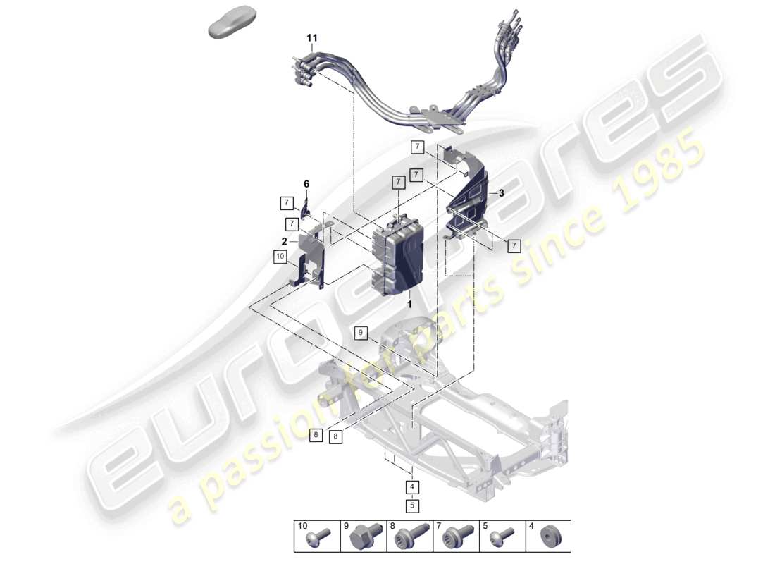 porsche 2025 (panamera 976) power and control electronics- for electric drive part diagram
