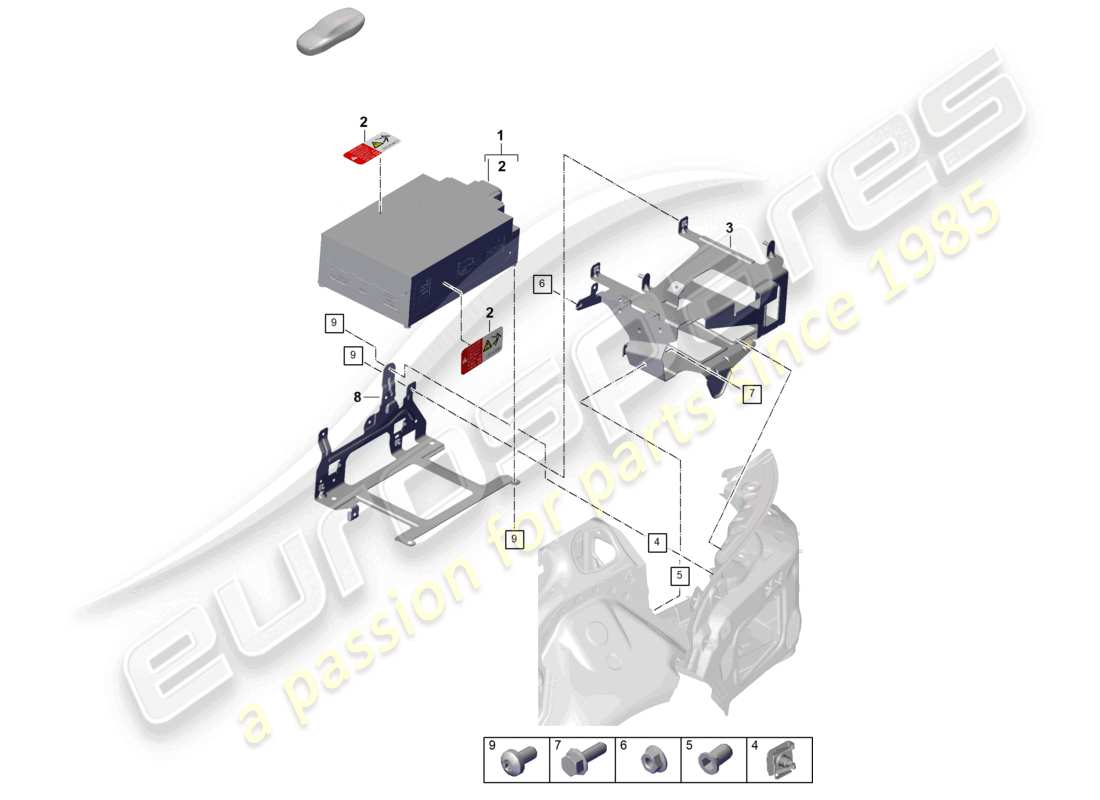 porsche 2025 (panamera 976) charger for high-voltage battery heat exchanger part diagram