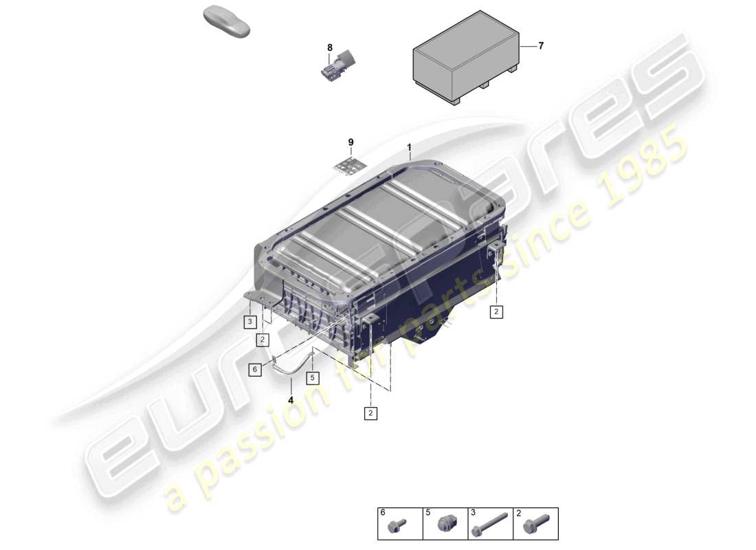 porsche 2025 (panamera 976) hybrid battery part diagram