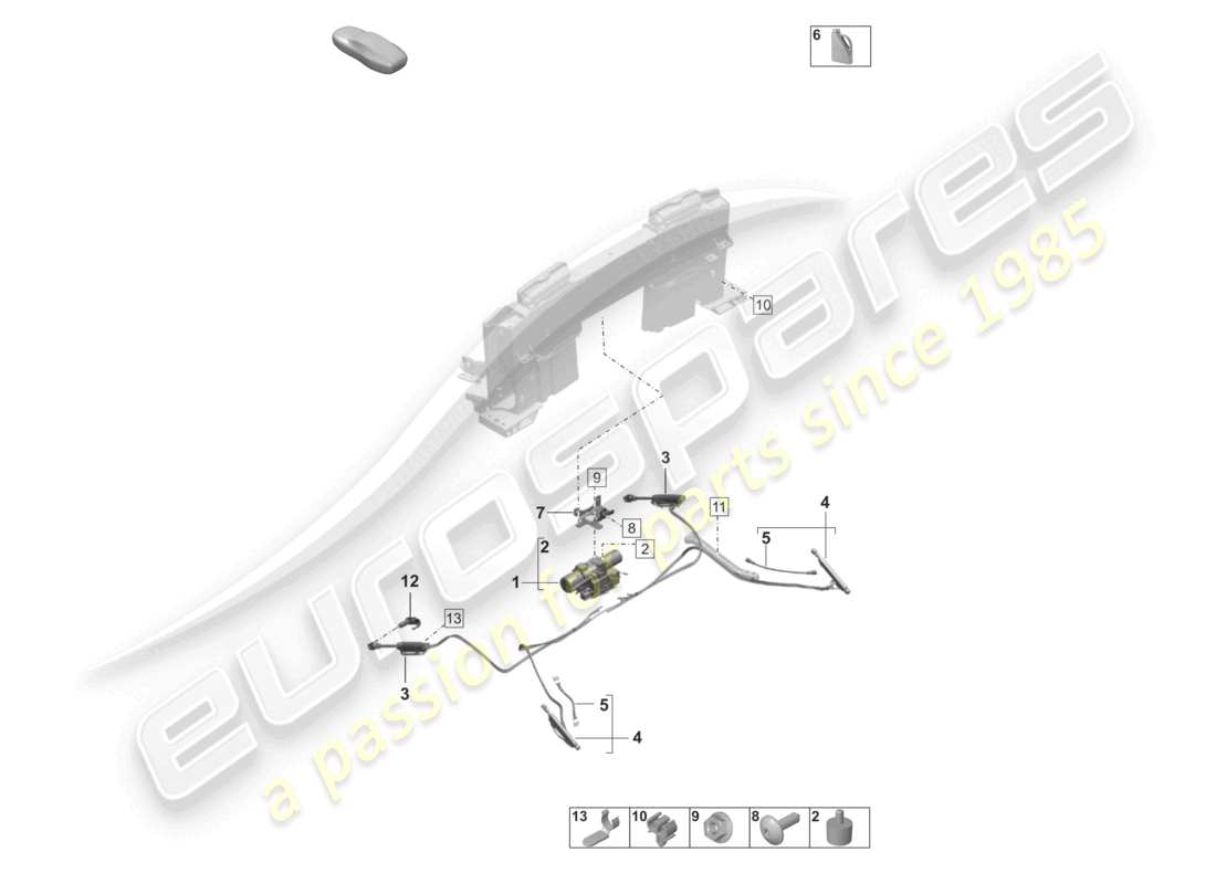 porsche 2024 (992-2 turbo / s) drive unit hydraulic system for actuating convertible roof part diagram