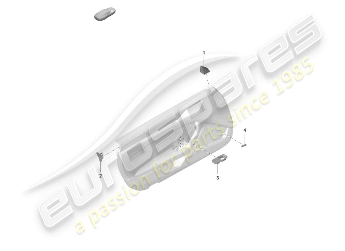 porsche 2022 (992-1 gt3/rs/st) door panel accessories part diagram