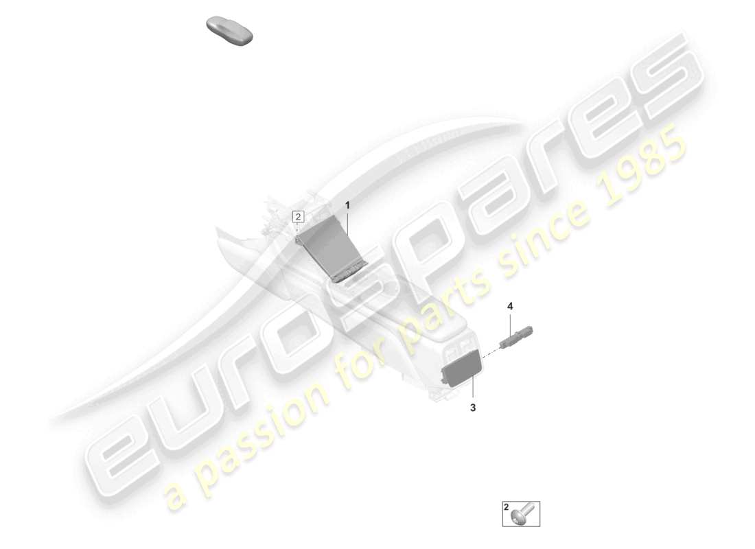 porsche 2022 (taycan 9j1-1) display and control unit centre console part diagram