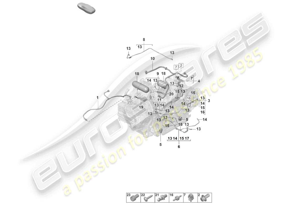 porsche 2026 (992-2 gt3/rs/st) vacuum system engine parts diagram