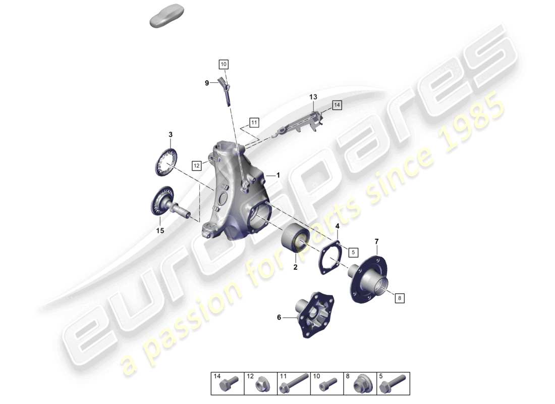 porsche 2021 (992-1 turbo / s) wheel carrier wheel hub part diagram