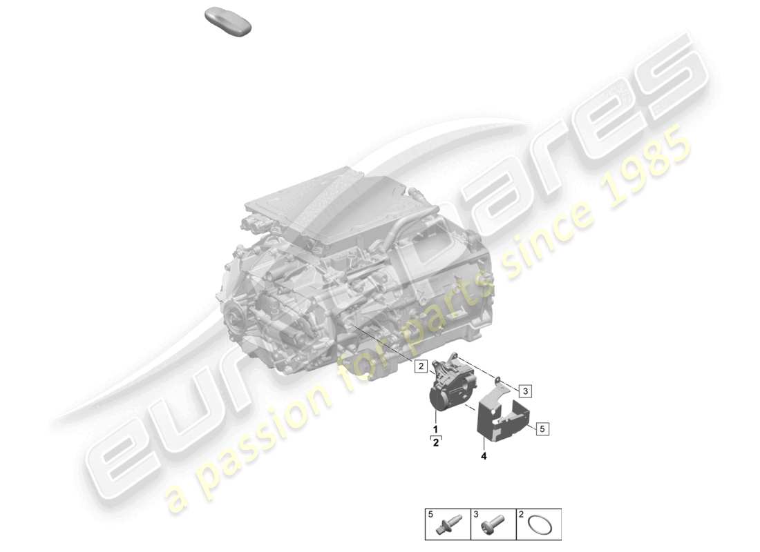 porsche 2025 (macan-e) electronic parking brake gearbox parts diagram