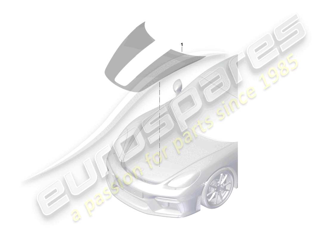 porsche 2022 (718 boxster spyder) painting stencil part diagram