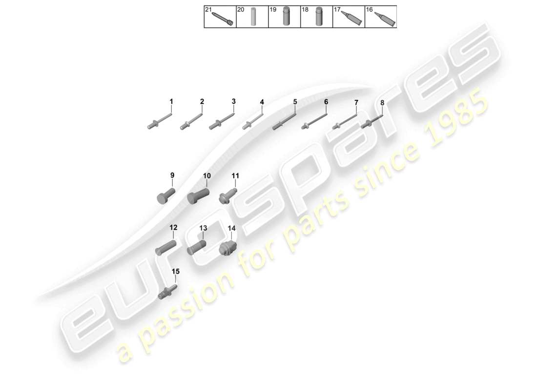 porsche 2022 (992-1 turbo / s) fasteners car body part diagram