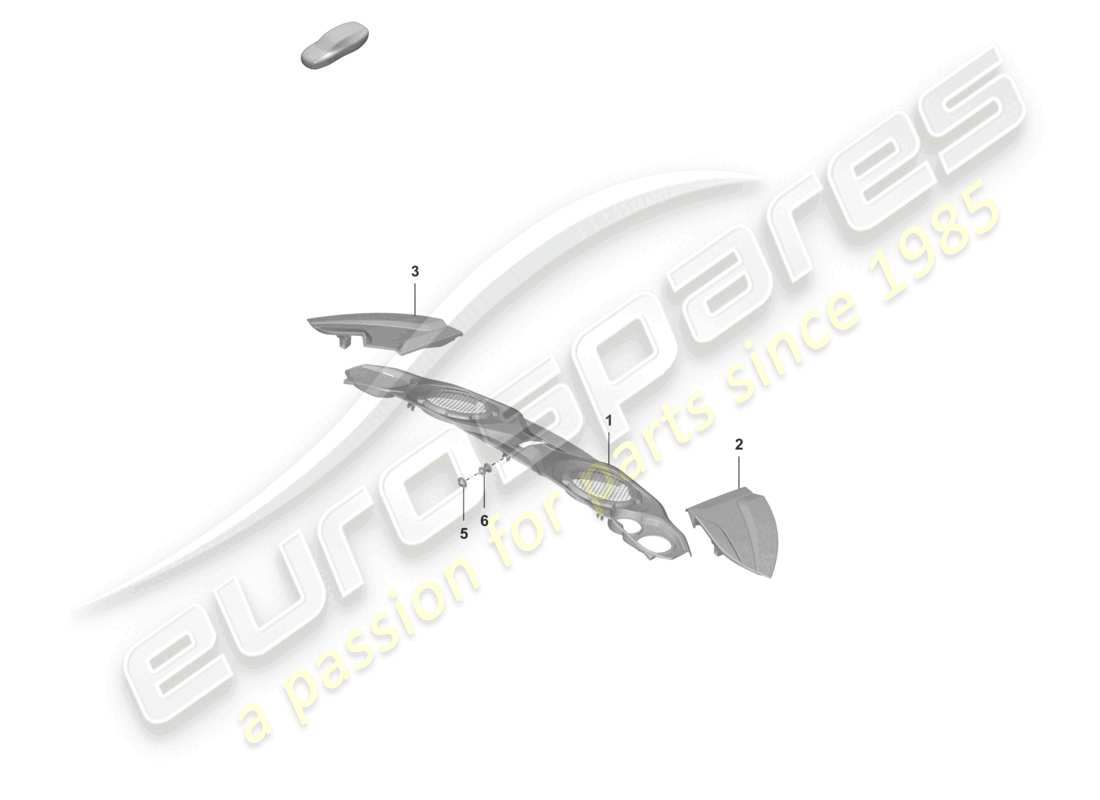 porsche 2023 (992-1 gt3/rs/st) engine cover part diagram