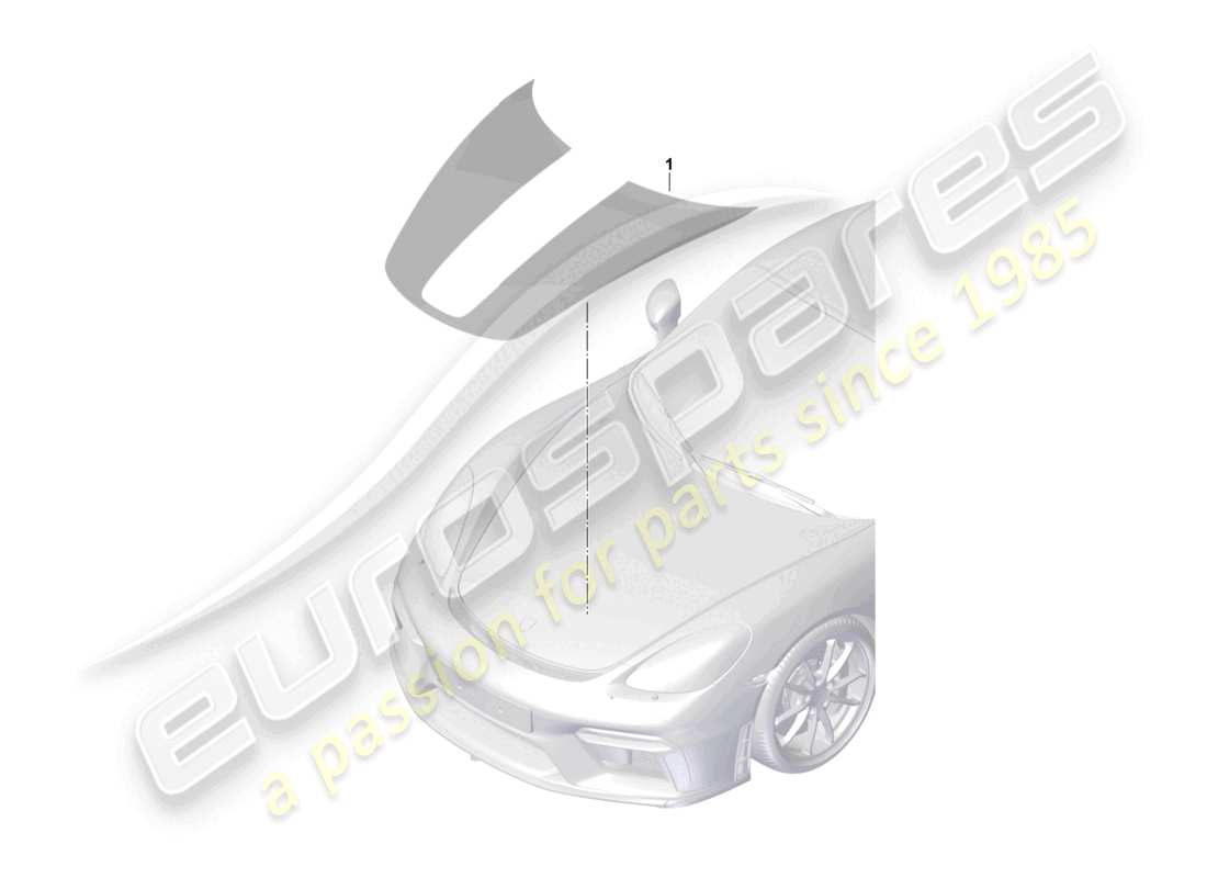 porsche 2021 (718 cayman gt4) painting stencil parts diagram