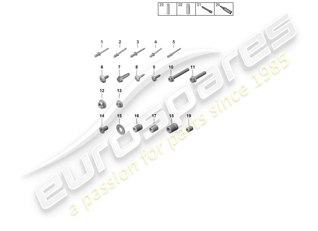 porsche 2021 (718 cayman gt4) fasteners car body parts diagram