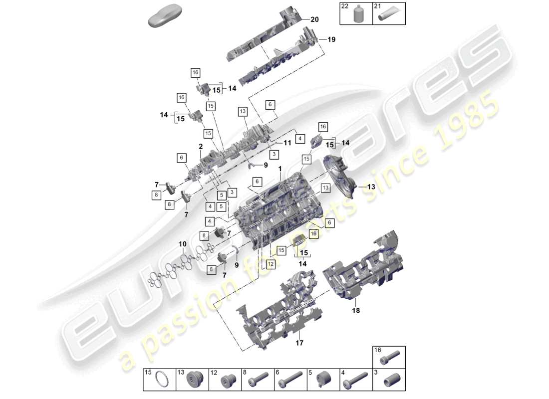 porsche 2025 (panamera 976) cylinder head cover sound absorber accessories part diagram
