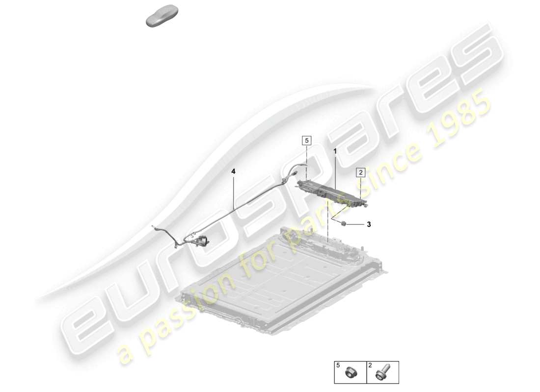 porsche 2026 (macan-e) spare battery electric drive control unit for battery monitoring part diagram