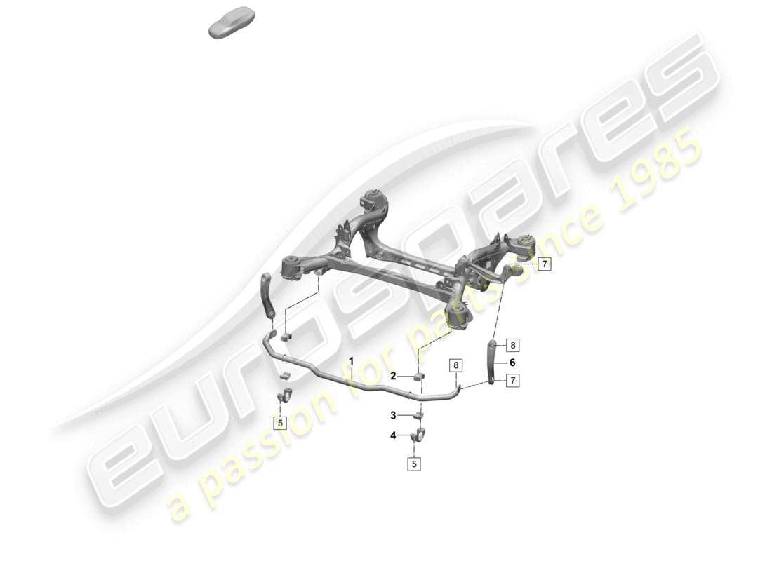 porsche 2025 (macan-e) anti-roll bar rear axle parts diagram