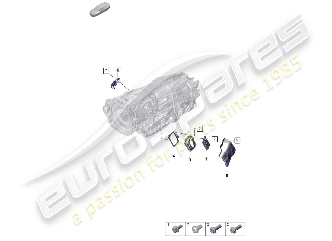 porsche 2025 (panamera 976) 8-speed dual clutch gearbox - pdk - for vehicles with hybrid drive accessories part diagram