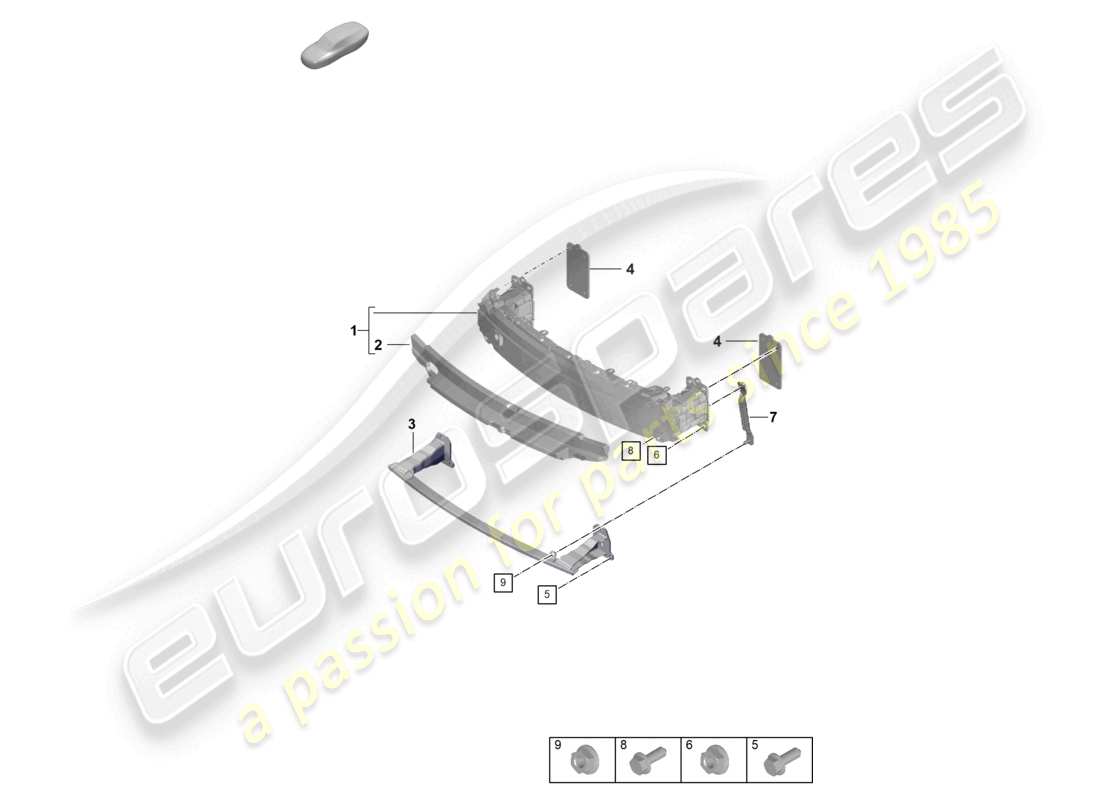 porsche 2026 (992-2 turbo / s) bumper carrier front part diagram